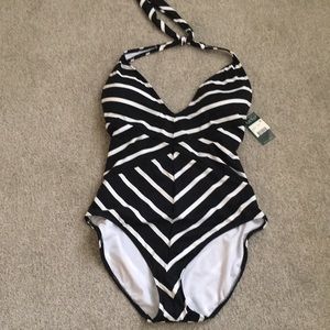 NWT Lauren Ralph Lauren One Piece Swim Suit